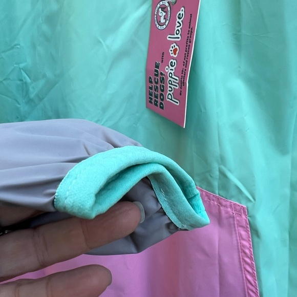 PUPPIE LOVE Windbreaker Mint, Pink & Gray Jacket Women’s XL NWT NEW - Picture 7 of 12